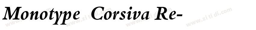 Monotype  Corsiva Re字体转换